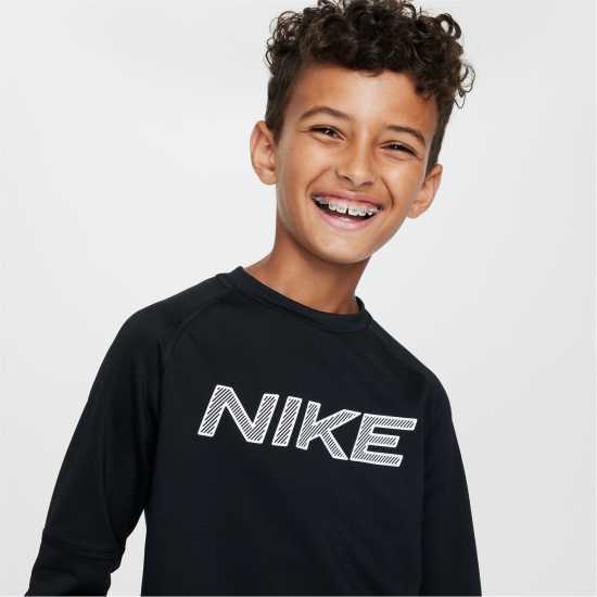 Nike Pro Big Kids' (Boys') Dri-FIT Long-Sleeve Training Crewneck Top  Атлетика