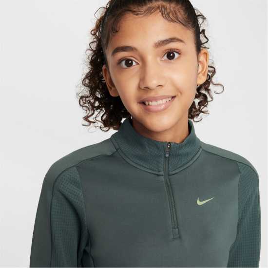 Nike Pro Girls' Therma-FIT Long-Sleeve 1/2-Zip Training Top  Атлетика