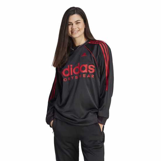 Adidas Jacquard Long-Sleeve Top Jersey Womens T-Shirt  Дамски тениски и фланелки