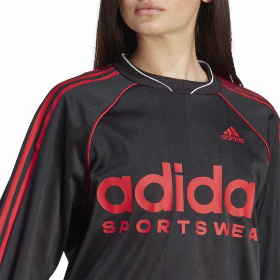 Adidas Jacquard Long-Sleeve Top Jersey Womens T-Shirt  Дамски тениски и фланелки