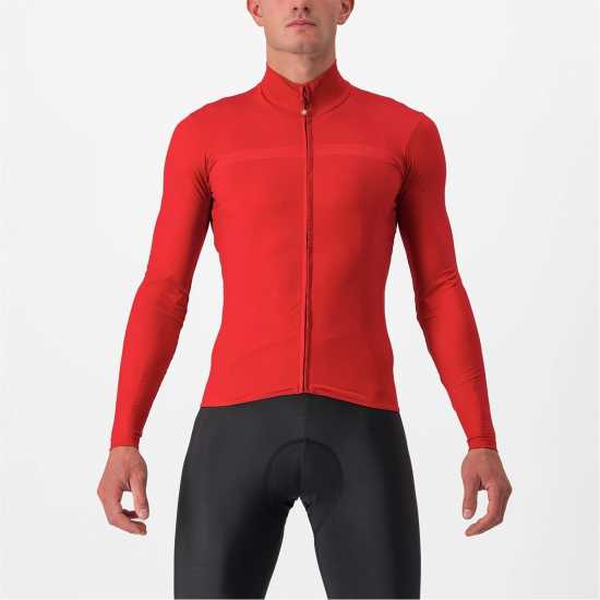 Castelli Therm Mid Sn99 Червено Мъжки тениски с яка