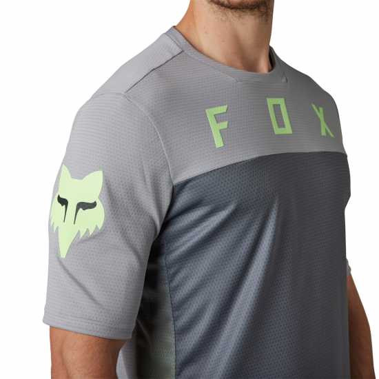 Fox Defend Cekt Short Sleeve Jersey Сиво/Неон Мъжки тениски с яка