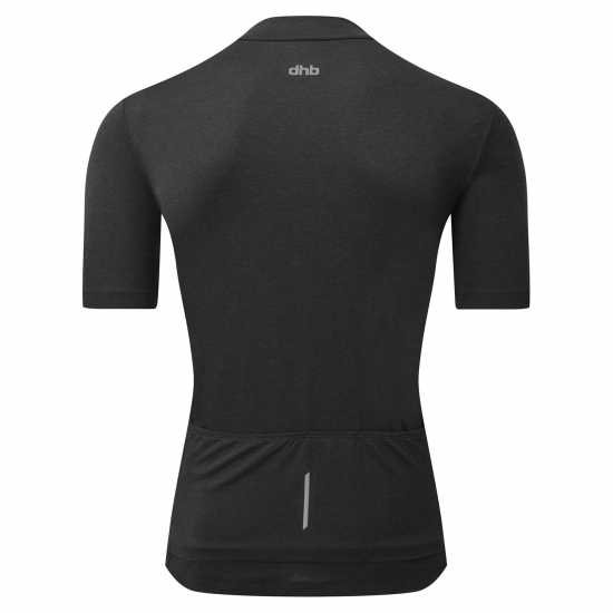 Dhb Men's quarter Zip Short Sleeve Jersey 2.0 Черно Мъжки тениски с яка