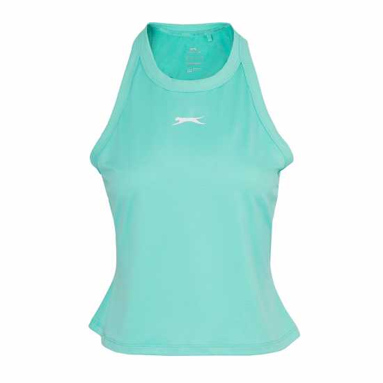 Slazenger Tennis Tank Зелено Дамски потници