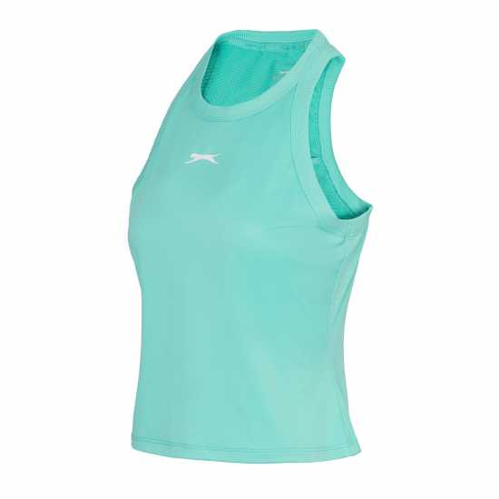 Slazenger Tennis Tank Зелено Дамски потници