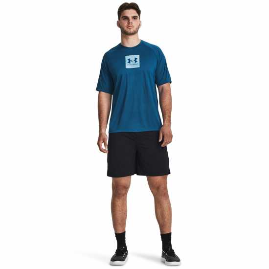 Under Armour Tech Prt Fill Ss Синьо Мъжки тениски с яка