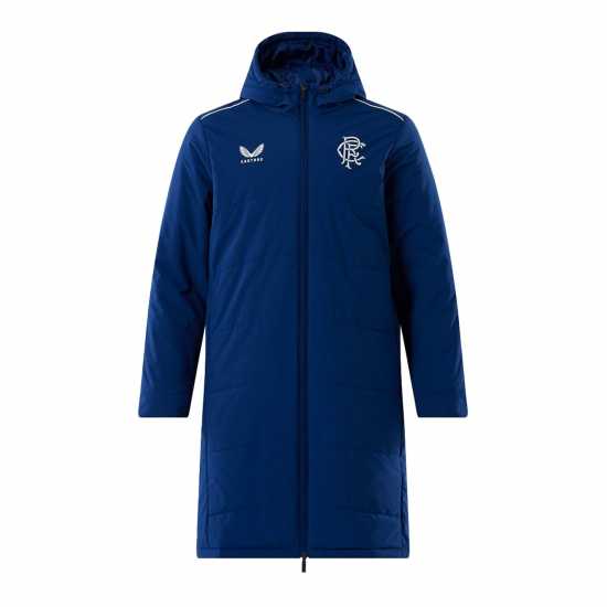 Castore Rangers Training Long Bench Jacket Морска синьо Мъжки грейки