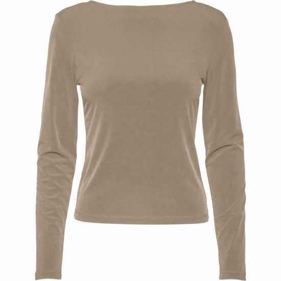 Vero Moda Vm Ls Opbck Top Ld99 Сребриста Минк Vero Moda