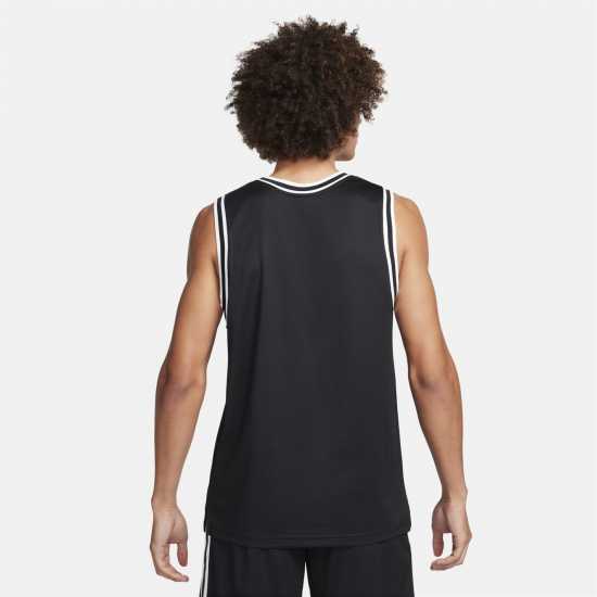 Nike DNA Men's Dri-FIT Basketball Jersey Черно/Бяло Мъжки тениски с яка