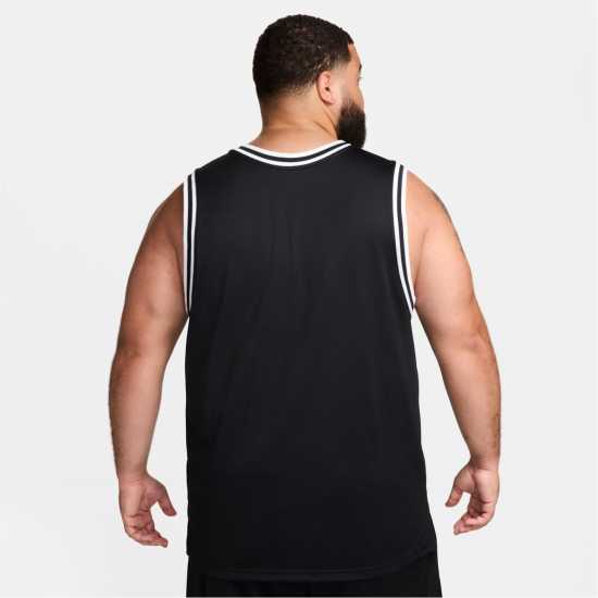 Nike DNA Men's Dri-FIT Basketball Jersey Черно/Бяло Мъжки тениски с яка