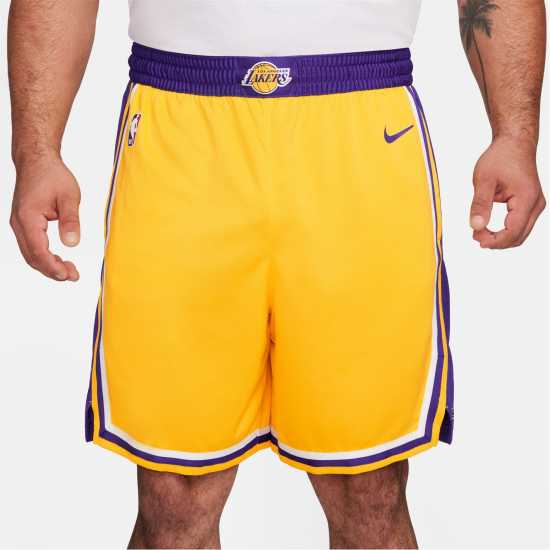 Nike Heat Icon Edition Men's Nike NBA Swingman Shorts Лейкърс Мъжко облекло за едри хора