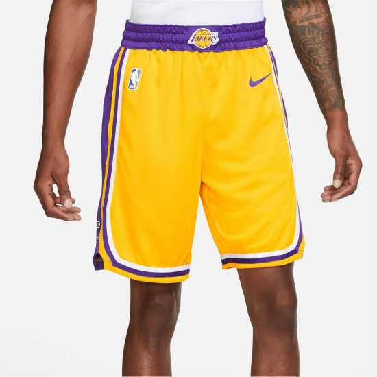 Nike Heat Icon Edition Men's Nike NBA Swingman Shorts Лейкърс Мъжко облекло за едри хора