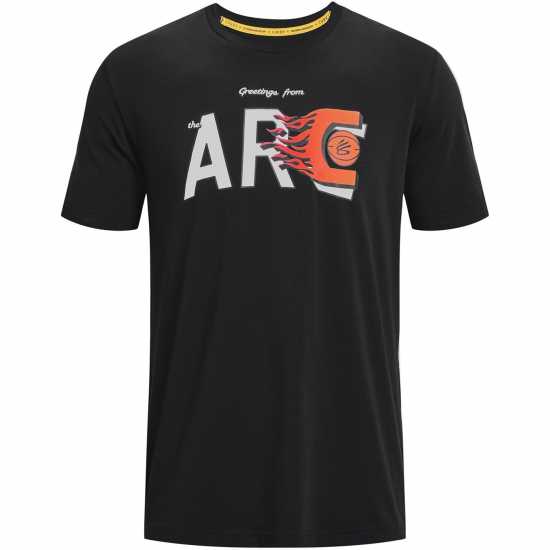 Under Armour Мъжка Риза Armour Ua Curry Arc Ss T-Shirt Mens Черно/Бяло Мъжки ризи