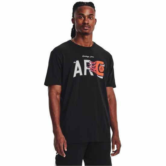 Under Armour Мъжка Риза Armour Ua Curry Arc Ss T-Shirt Mens Черно/Бяло Мъжки ризи