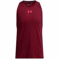 Under Armour Мъжки Потник Armour Baseline Tank Top Mens Кардинал 