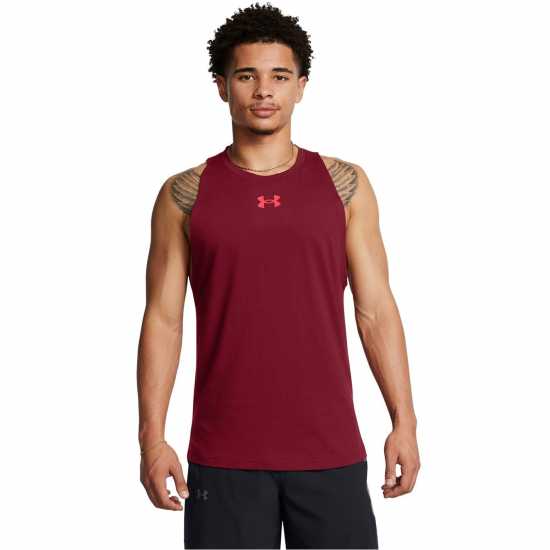 Under Armour Мъжки Потник Armour Baseline Tank Top Mens Кардинал 