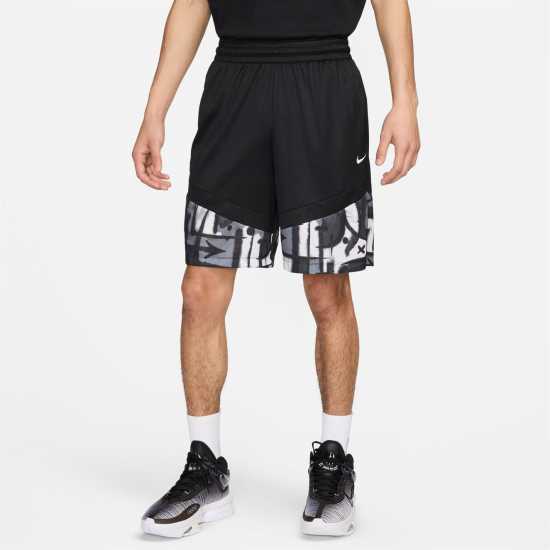 Nike Icon Men's 8 Dri-FIT Basketball Shorts Студено сиво/Черно Мъжки къси панталони