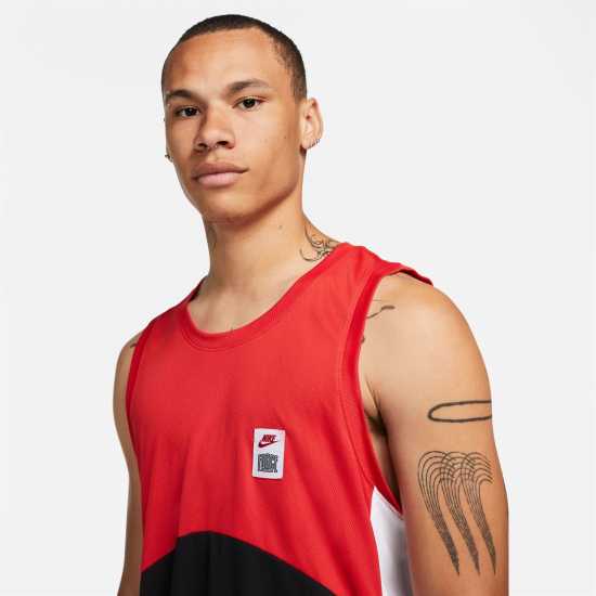 Nike Dri-FIT Starting 5 Men's Basketball Jersey Red/Black Мъжки тениски с яка