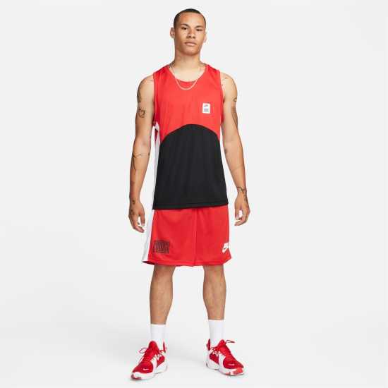 Nike Dri-FIT Starting 5 Men's Basketball Jersey Red/Black Мъжки тениски с яка