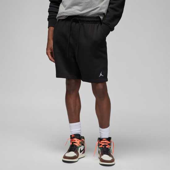 Air Jordan Essential Men's Fleece Shorts Черно/Бяло Мъжко облекло за едри хора