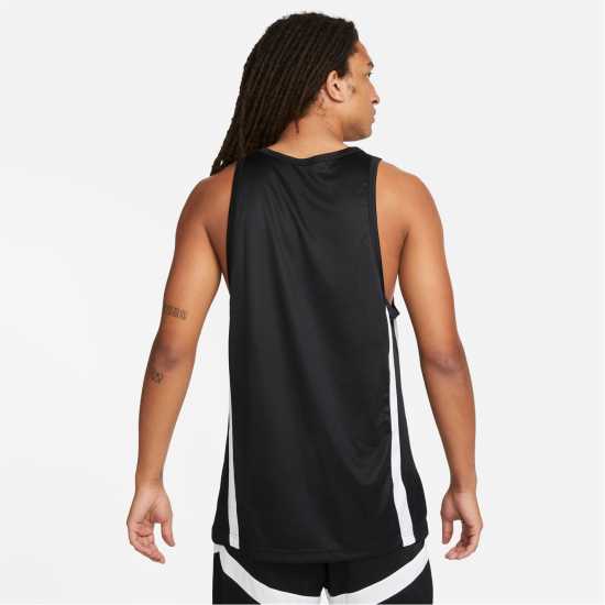 Nike Dri-FIT Icon Men's Basketball Jersey Черно/Бяло Мъжки ризи