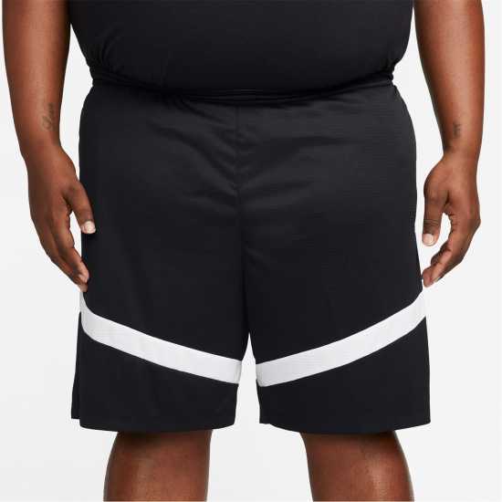 Nike Dri-FIT Icon Men's 8 Basketball Shorts Черно/Бяло Мъжко облекло за едри хора