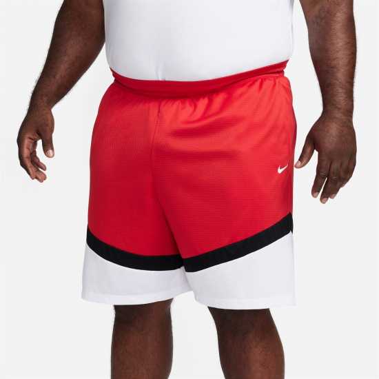 Nike Dri-FIT Icon Men's 8 Basketball Shorts Red/White Мъжко облекло за едри хора