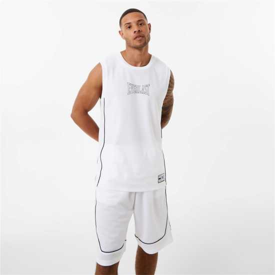 Everlast Basketball Jersey Mens Бяло Мъжко облекло за едри хора