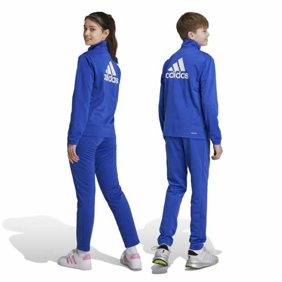 Adidas Linea Poly Suit Junior Boys Полу прозрачен син Детски спортни екипи