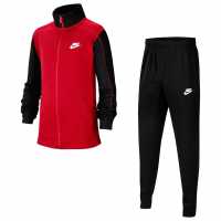 Nike Детски Спортен Екип Nsw Poly Tracksuit Juniors Red/Blk Детски спортни екипи