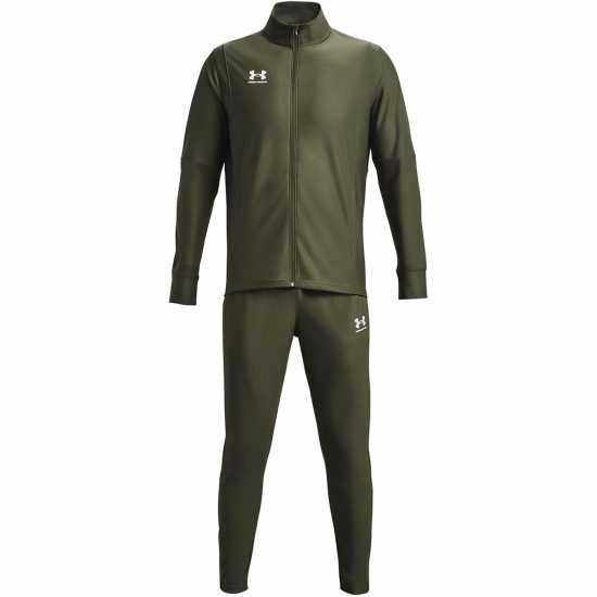 Under Armour Мъжки Спортен Екип Armour Challenger Tracksuit Mens Green/White Мъжки долнища за бягане