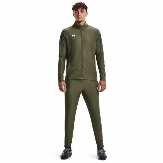 Under Armour Мъжки Спортен Екип Armour Challenger Tracksuit Mens Green/White Мъжки долнища за бягане