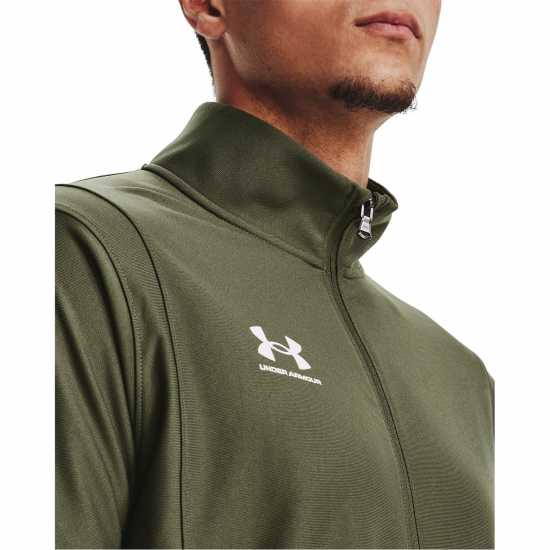 Under Armour Мъжки Спортен Екип Armour Challenger Tracksuit Mens Green/White Мъжки долнища за бягане