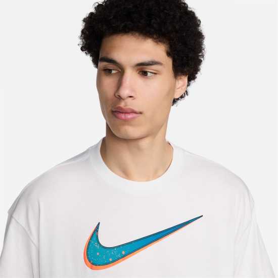 Nike LeBron Men's M90 Basketball T-Shirt Връхно бяло Мъжки тениски и фланелки