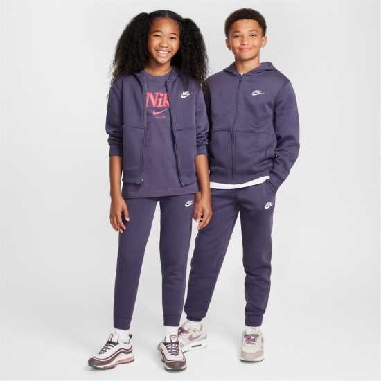 Nike Fleece Tracksuit Junior Boys Тъмно виноградно 