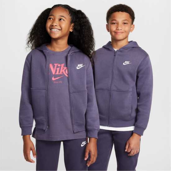 Nike Fleece Tracksuit Junior Boys Тъмно виноградно 