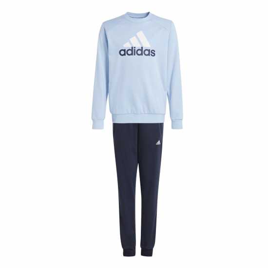 Adidas Essentials Big Logo French Terry Joggers Set Juniors Ясно небе/Бяло Детски спортни екипи