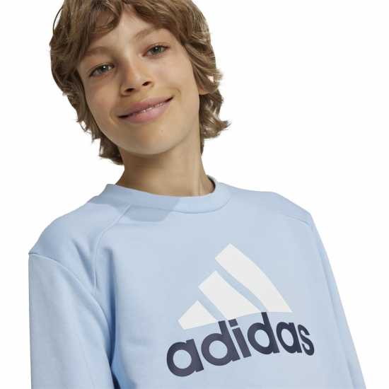 Adidas Essentials Big Logo French Terry Joggers Set Juniors Ясно небе/Бяло Детски спортни екипи