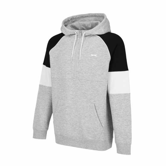 Slazenger Мъжки Спортен Екип Fleece Tracksuit Mens Сив марл/черен Мъжки спортни екипи в две части