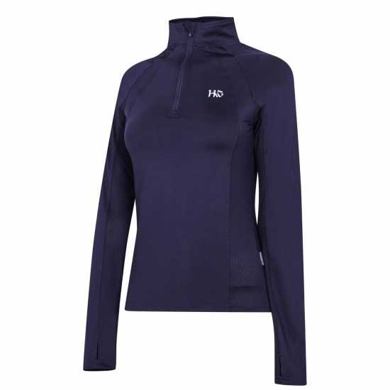 Horseware Дамско Горнище С Цип Aveen Long Sleeve Zip Top Ladies Морска синьо Шорти за бягане