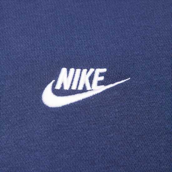 Nike Club Fleece Men's Graphic Hooded Tracksuit Navy/White Мъжки спортни екипи в две части