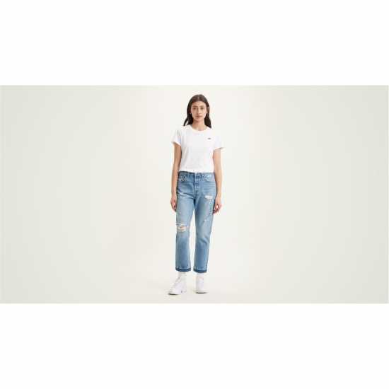 Levis 501 Cropped Jeans  Denim Edit