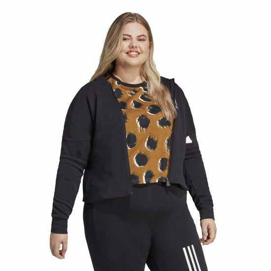 Adidas Essentials 3-Stripes Single Jersey Crop Top (Plus Size)  Дамско облекло плюс размер