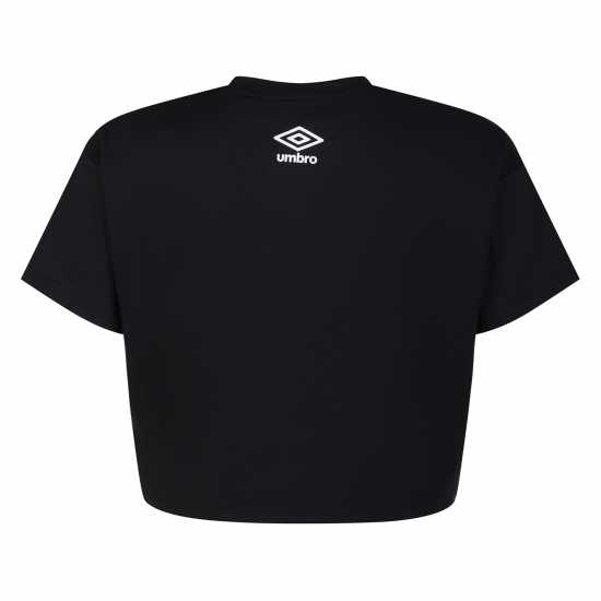 Umbro Cropped T-Shirt Womens Черно/Сиво Дамско облекло плюс размер