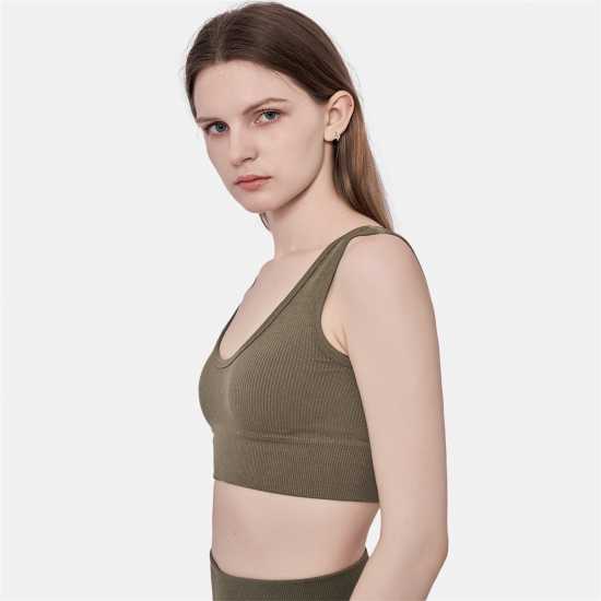 Miso Crop Top Womens Хаки Дамско бельо