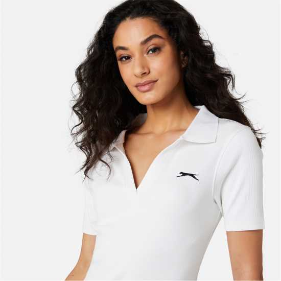 Slazenger Polo Dress Бяло Дамски поли и рокли