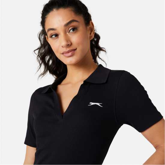 Slazenger Polo Dress Черно Дамски поли и рокли