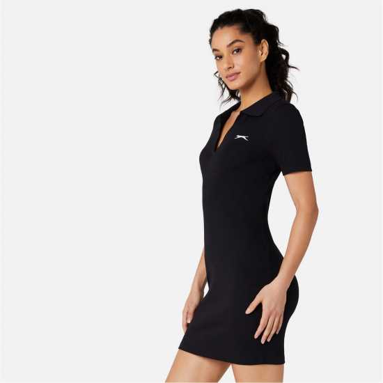 Slazenger Polo Dress Черно Дамски поли и рокли