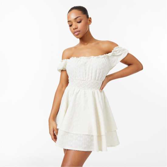 Jack Wills Broderie Mini Dress  Дамски поли и рокли