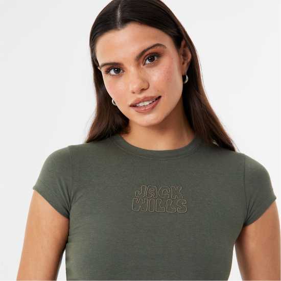 Jack Wills Sunkissed Baby T-Shirt Хаки 